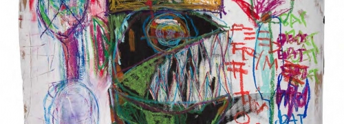Basquiat, reptile with claws and crown (king of creatures)43