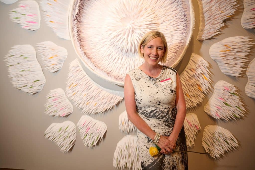 Kelly Joy Ladd in her installation for the 11th Annual Florida Prize in Contemporary Art, 2025, Orlando Museum of Art. ©Rich Johnson of Spectacle Photo