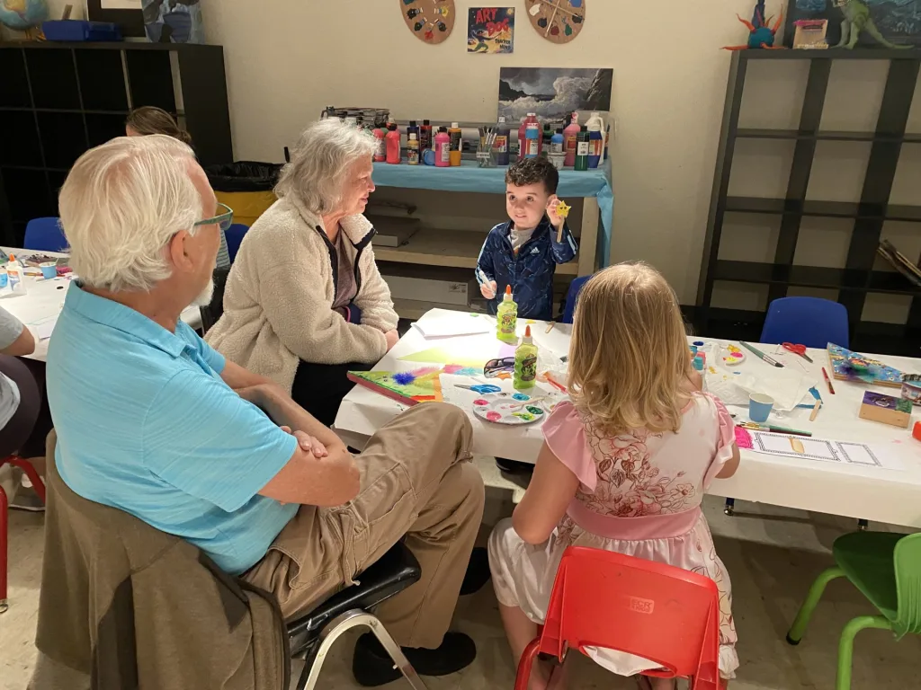 Grandparent's day workshoppers