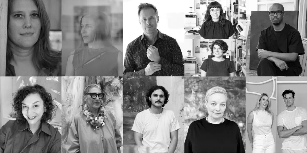The 2026 Florida Prize artists in a black and white grid