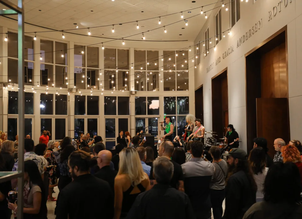 a corporate event full of people at OMA