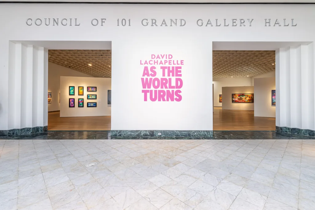 The front view before entering the David LaChapelle exhibition at OMA