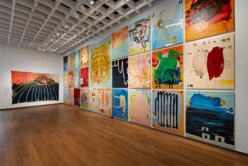 Jason Hackenwerth Florida Prize 2026 Installation wall of colorful paintings