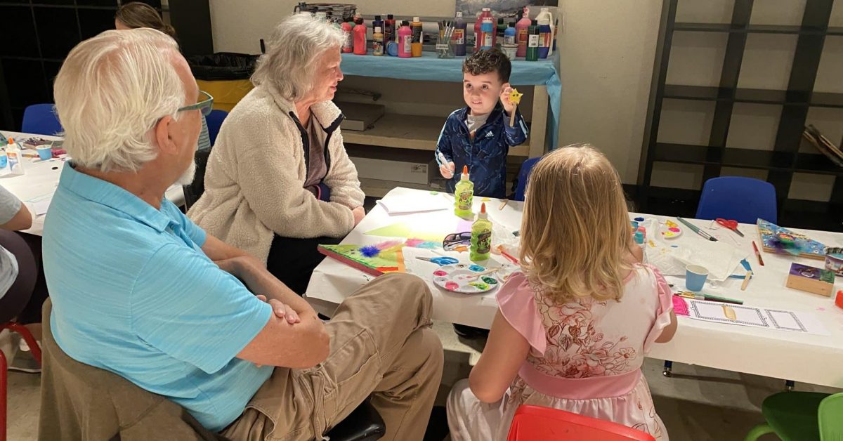 Grandparent's day workshoppers