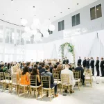 Wedding ceremony being held at the Orlando Museum of Art.
